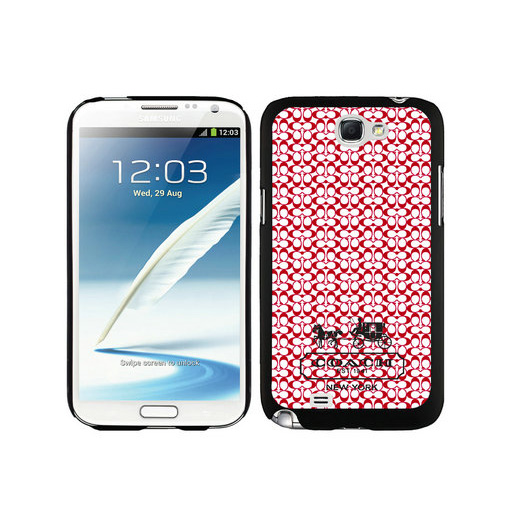 Coach In Confetti Signature Red Samsung Note 2 Cases DTM - Click Image to Close